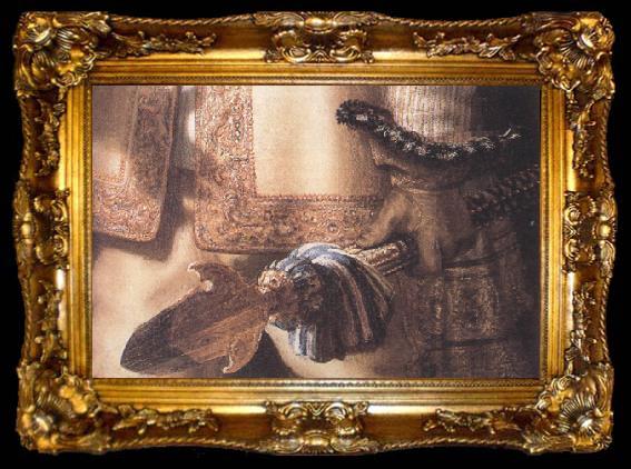 framed  REMBRANDT Harmenszoon van Rijn Detail of The Nightwatch (mk33), ta009-2